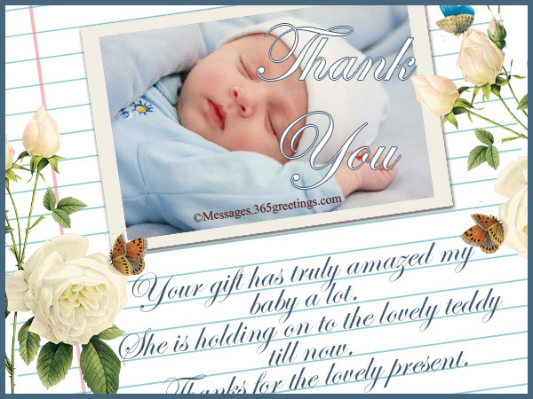 New Baby Gift Message
 Thank You Messages Archives 365greetings