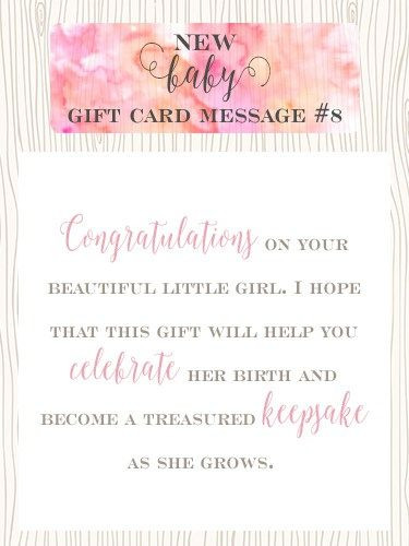 New Baby Gift Message
 New Baby Gift Card Message 8 – Congratulations on your
