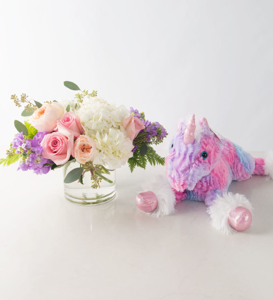 New Baby Gifts Delivered
 Unicorn Flower Arrangement