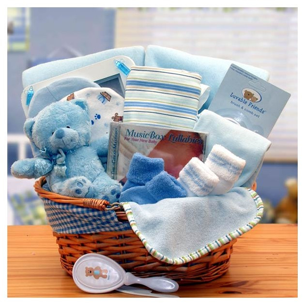 New Born Baby Gift Ideas
 Simply The Baby Basics New Baby Gift Basket Blue