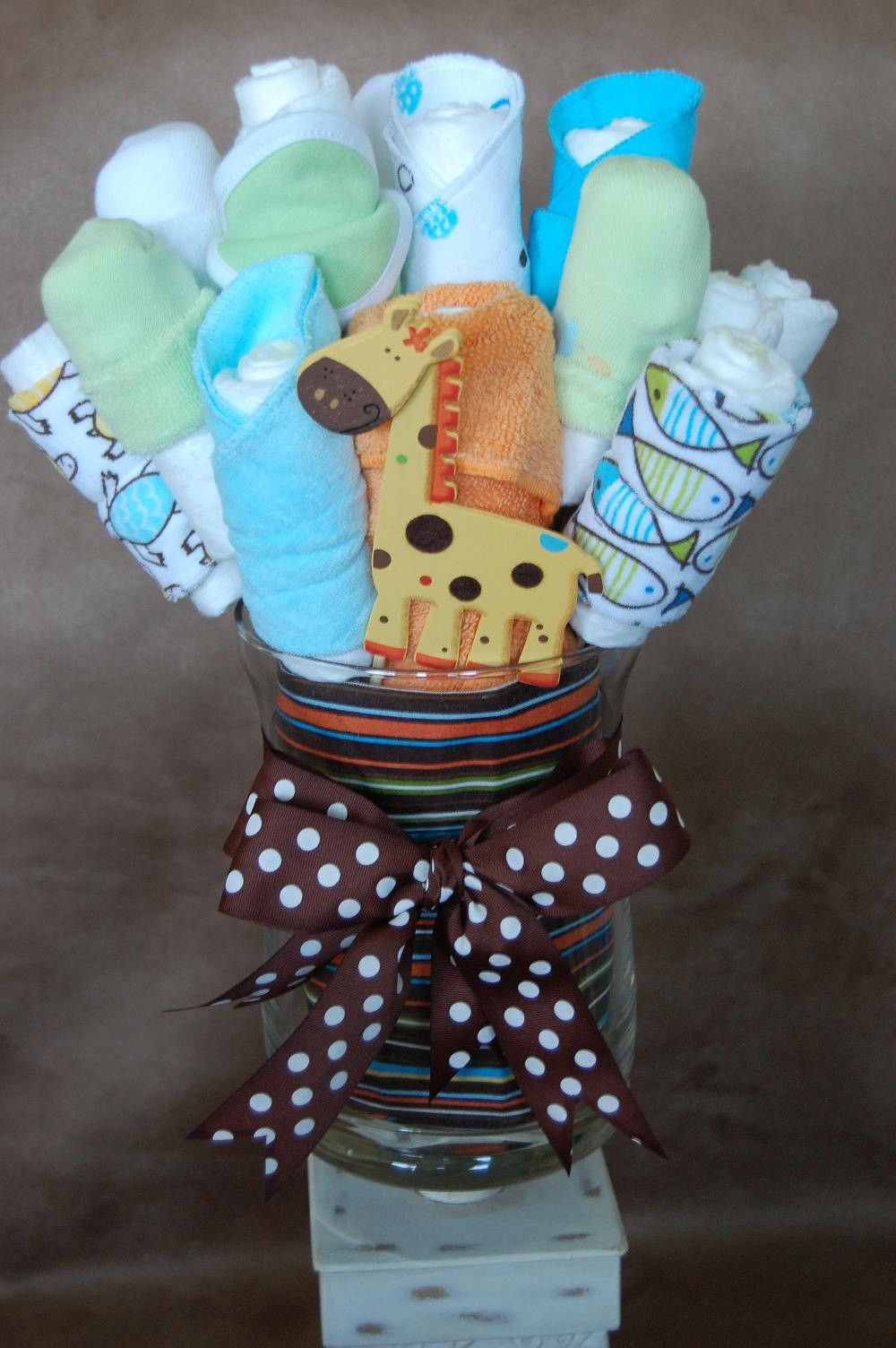 New Born Baby Gift Ideas
 Custom Diaper Bouquet
