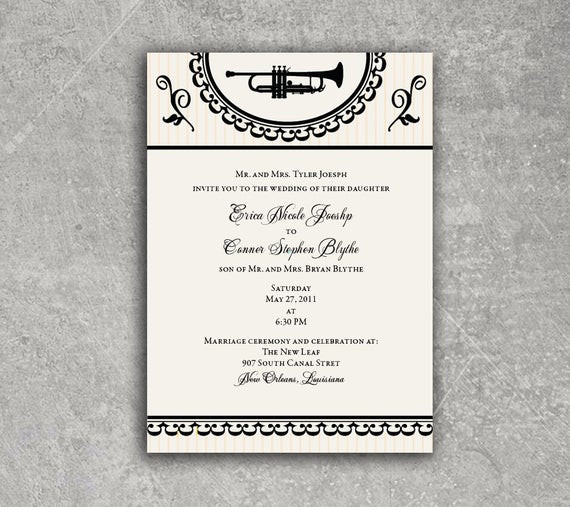 New Orleans Wedding Invitations
 New Orleans Wedding Invitation or Save the Date