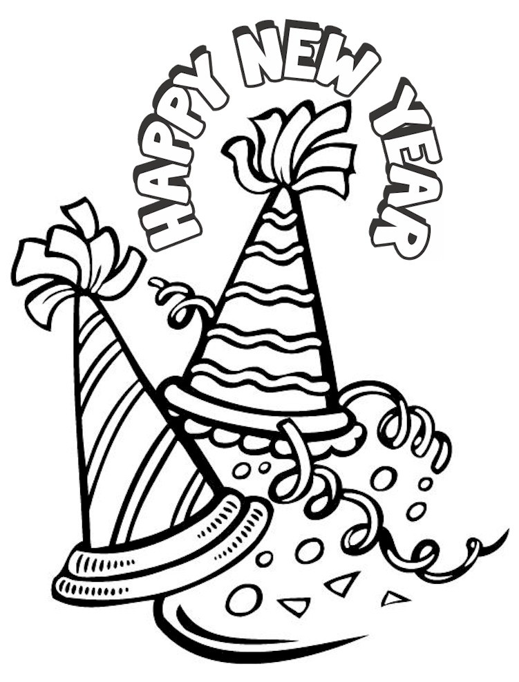New Year Coloring Pages For Kids
 New Years Coloring Page