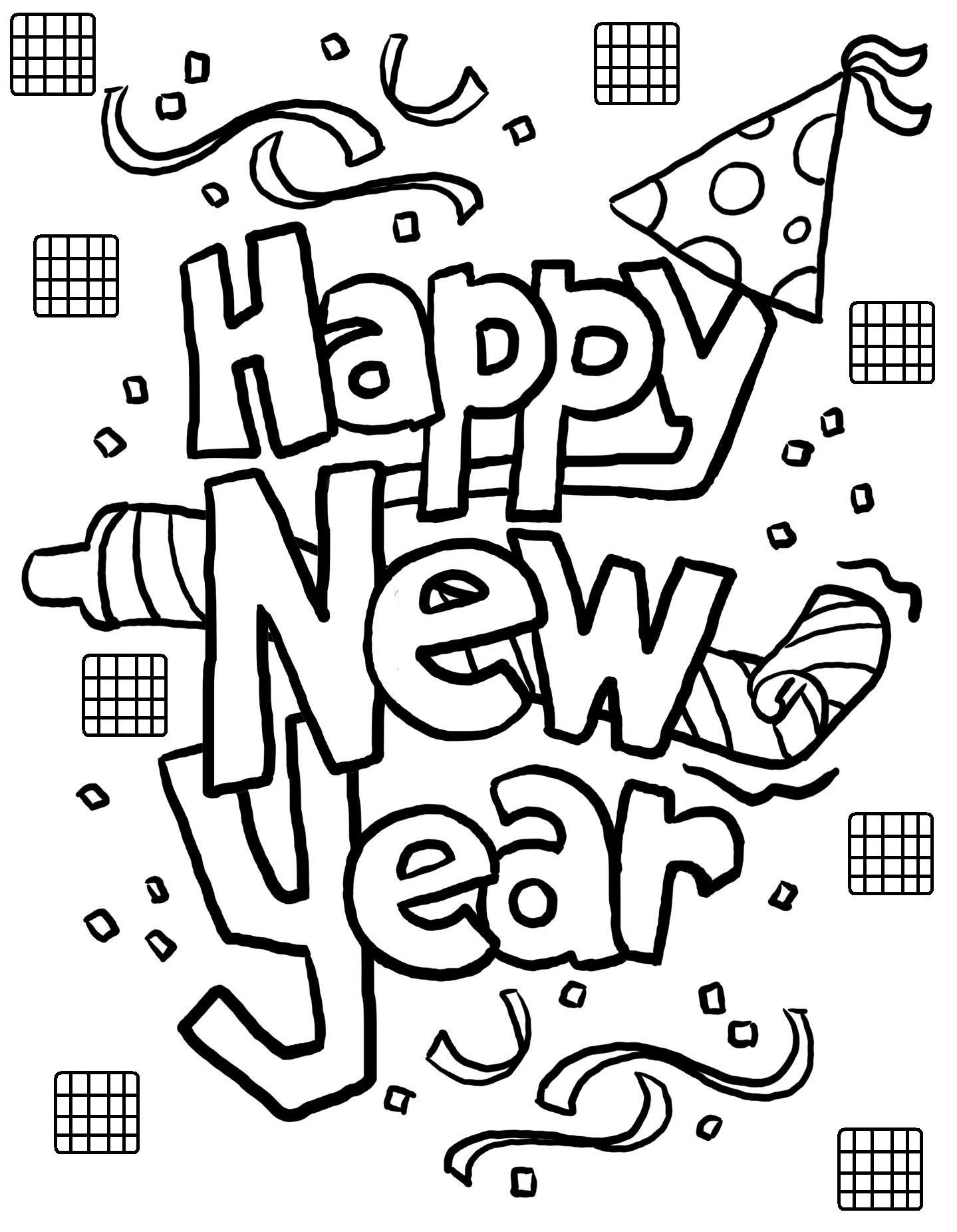 New Year Coloring Pages For Kids
 Free Printable New Years Coloring Pages For Kids