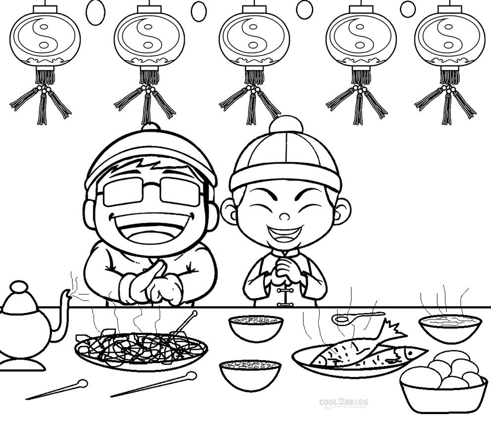 New Year Coloring Pages For Kids
 Printable Chinese New Year Coloring Pages For Kids