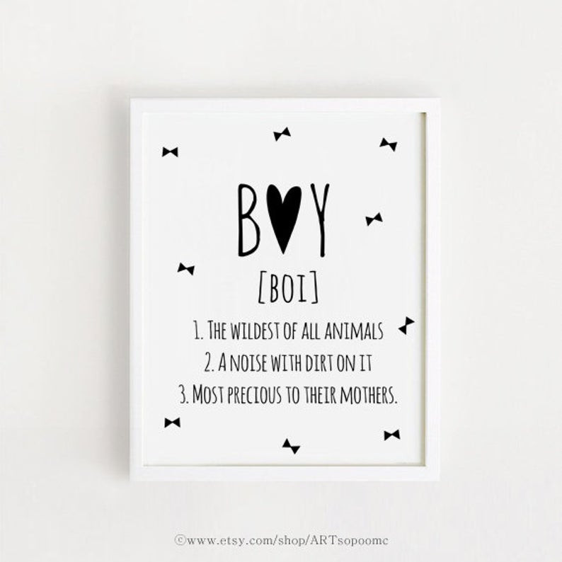 Newborn Baby Boy Quotes And Sayings
 Baby Boy Quotes Sayings Wall Art Printable Poster Black