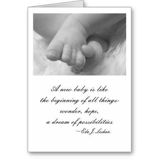 Newborn Baby Boy Quotes And Sayings
 Greeting Card for new baby with quote Card