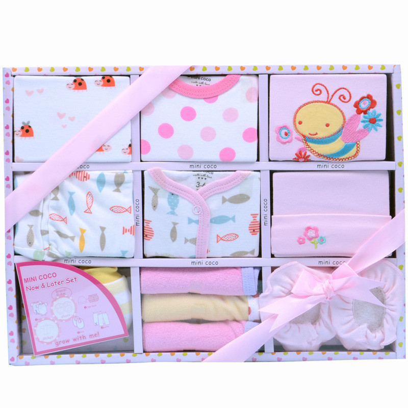 Newborn Baby Gift Sets
 11 Pieces High Quality Cotton Newborn Baby Gift Set Baby