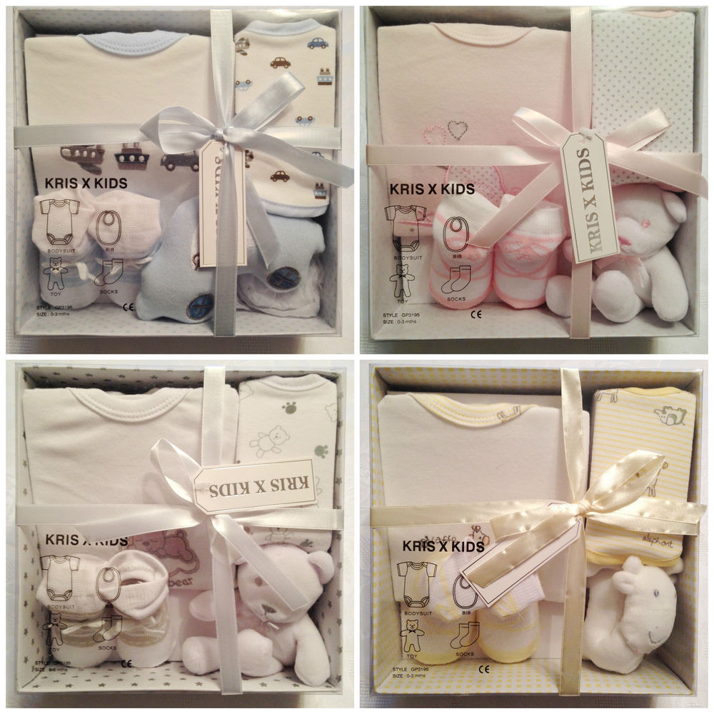 Newborn Baby Gift Sets
 NEW BABY BOYS GIRLS GIFT SET 4 PIECE SET GIFT BOX NEWBORN