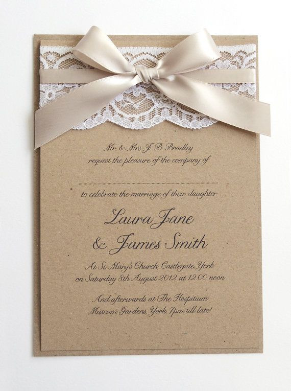 Nice Wedding Invitations
 Very simple and sweet I like the brown paper I wouldn t