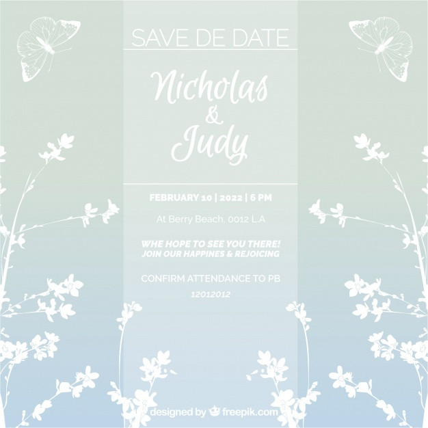 Nice Wedding Invitations
 Nice wedding invitation floral style Vector