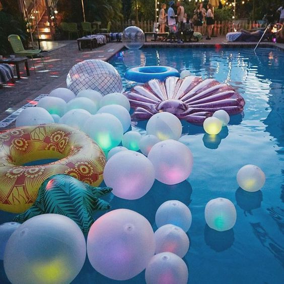 Night Pool Party Ideas For Adults
 24 Decorations That Will Make Any Pool Party Awesome