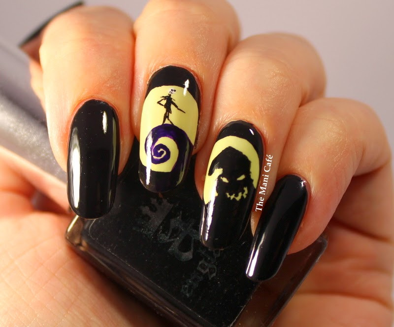 Nightmare Before Christmas Nail Designs
 The Mani Café Halloween Nail Art The Nightmare Before