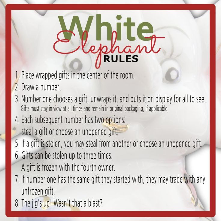 Office Christmas Party Gift Exchange Ideas
 White Elephant Gift Exchange Rules and Printables