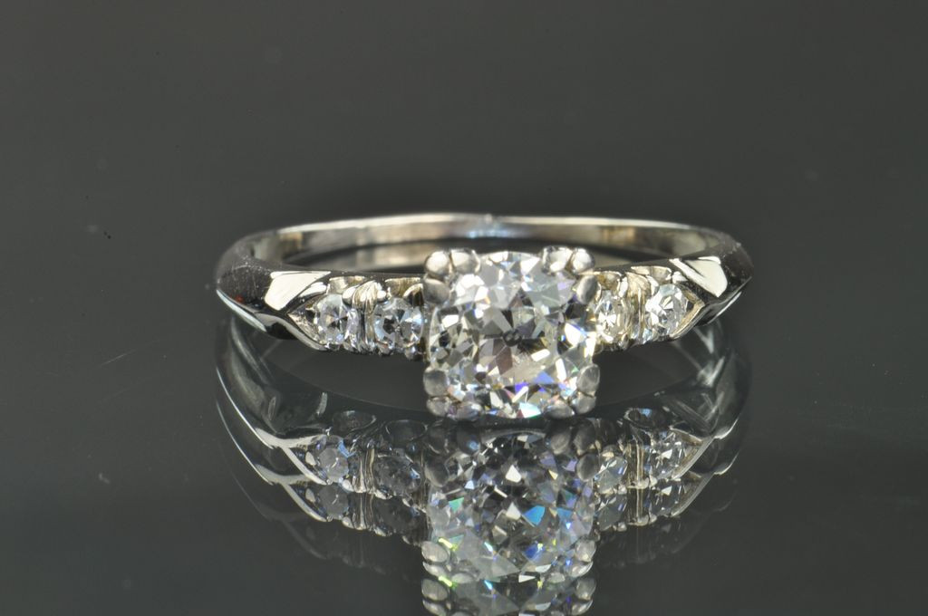 Old Mine Cut Diamond Engagement Ring
 70 Carat Old Mine Cut Diamond Solitaire Engagement Ring