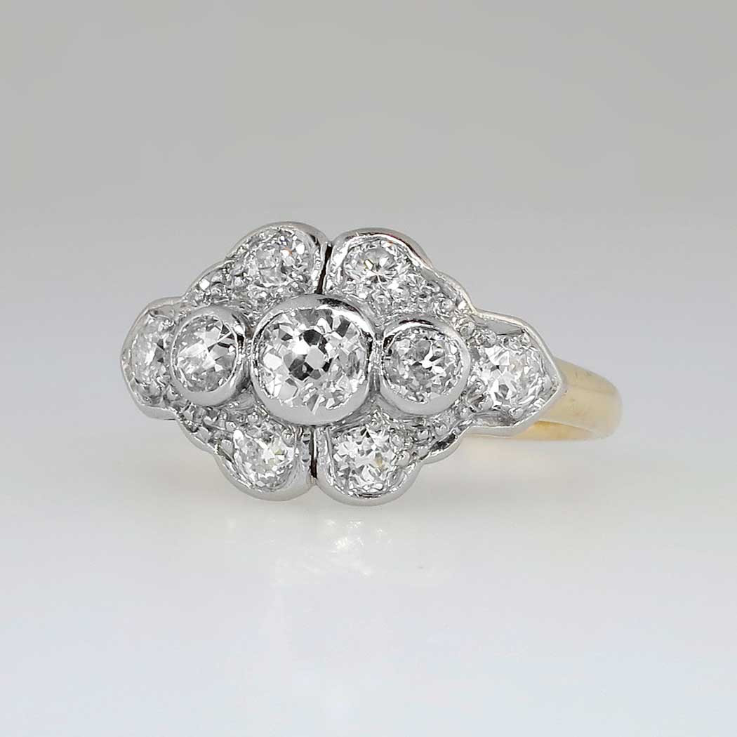 Old Mine Cut Diamond Engagement Ring
 Glittering 1 45ctw Old Mine Cut Diamond Engagement Ring