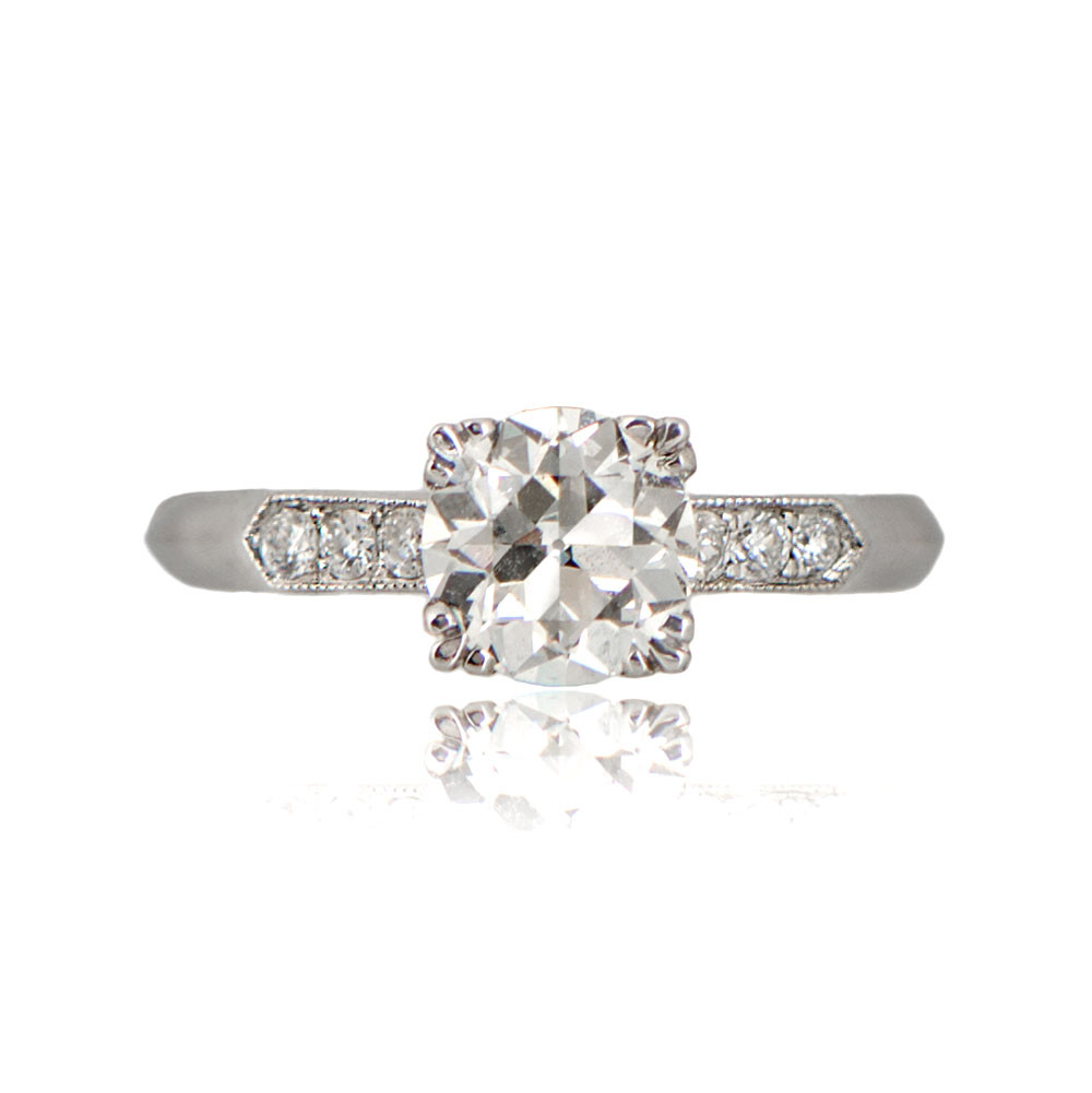 Old Mine Cut Diamond Engagement Ring
 1 05ct Old Mine Cut Diamond Platinum Engagement Ring