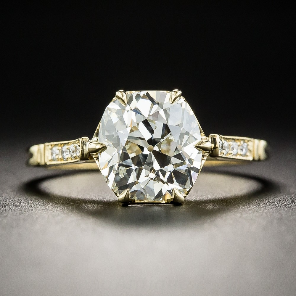 Old Mine Cut Diamond Engagement Ring
 2 60 Carat Old Mine Cut Diamond Engagement Ring Lang
