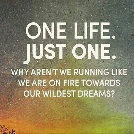 One Life Quotes
 e life Just one Why aren t we running lik Sayings image