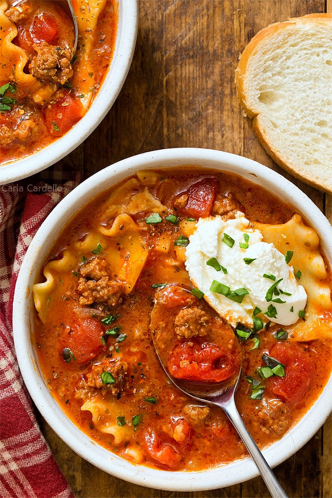 One Pot Lasagna Soup
 e Pot Lasagna Soup For Two Homemade In The Kitchen