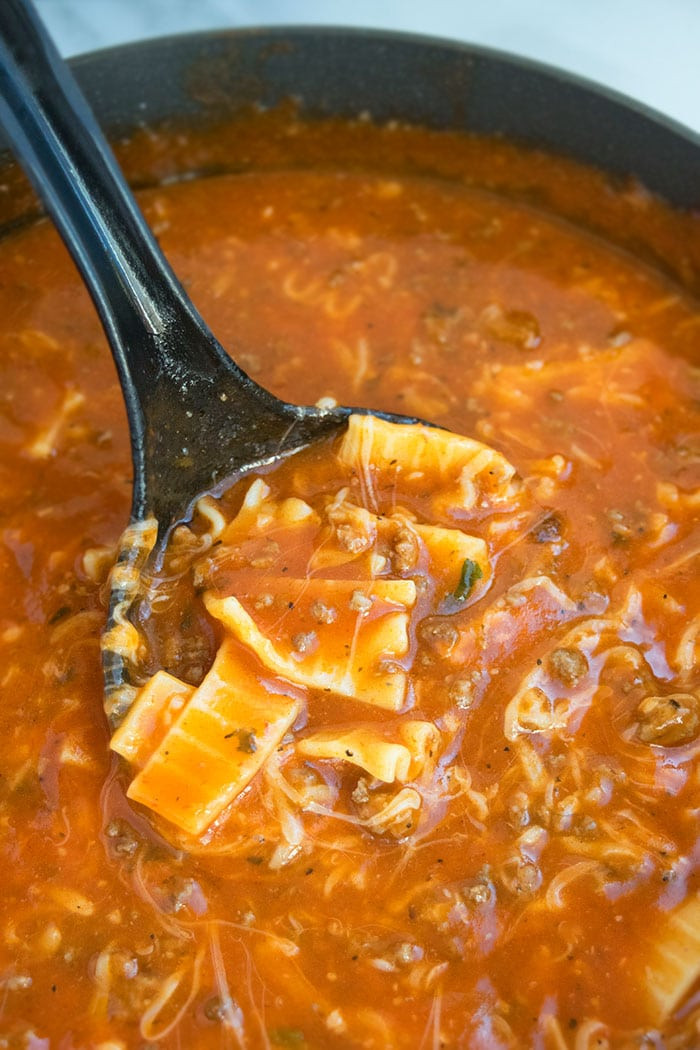 One Pot Lasagna Soup
 e Pot Lasagna Soup