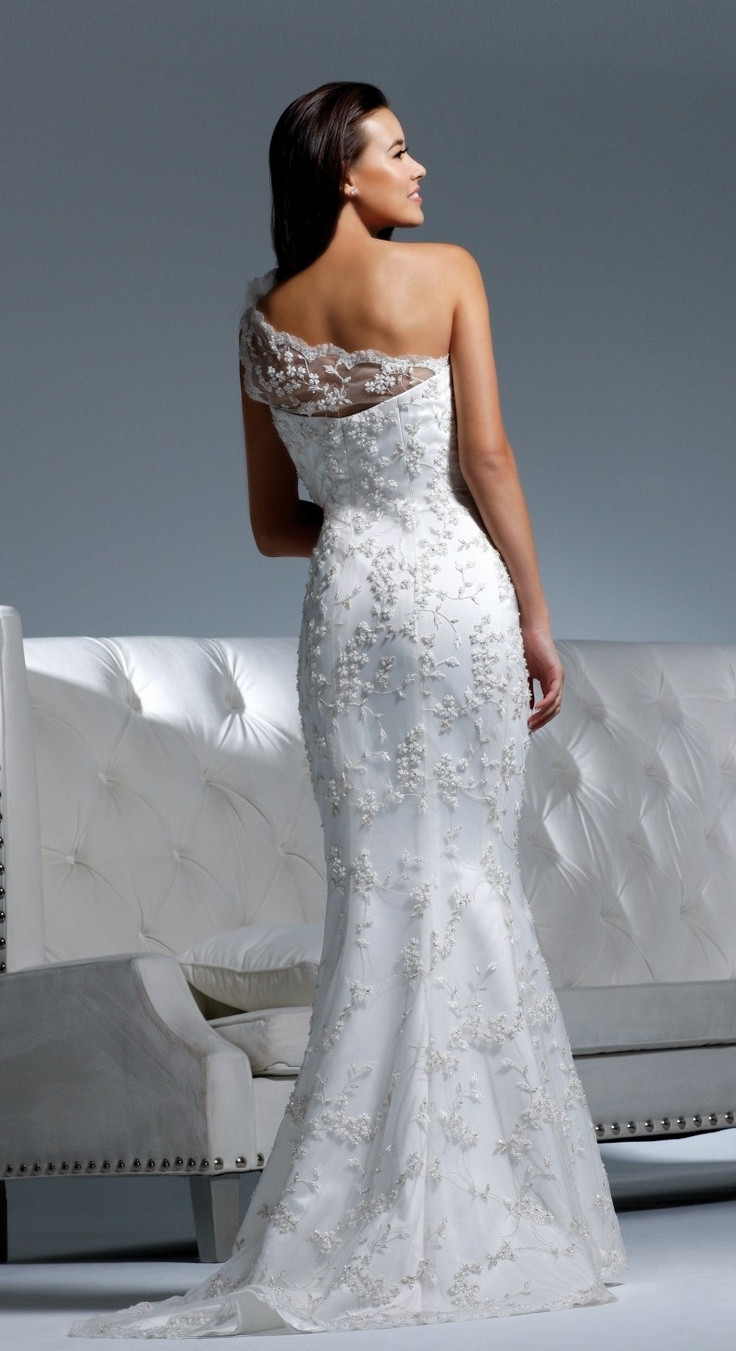 One Shoulder Wedding Dress
 Picture Chic And Romantic e Shoulder Wedding Dresses