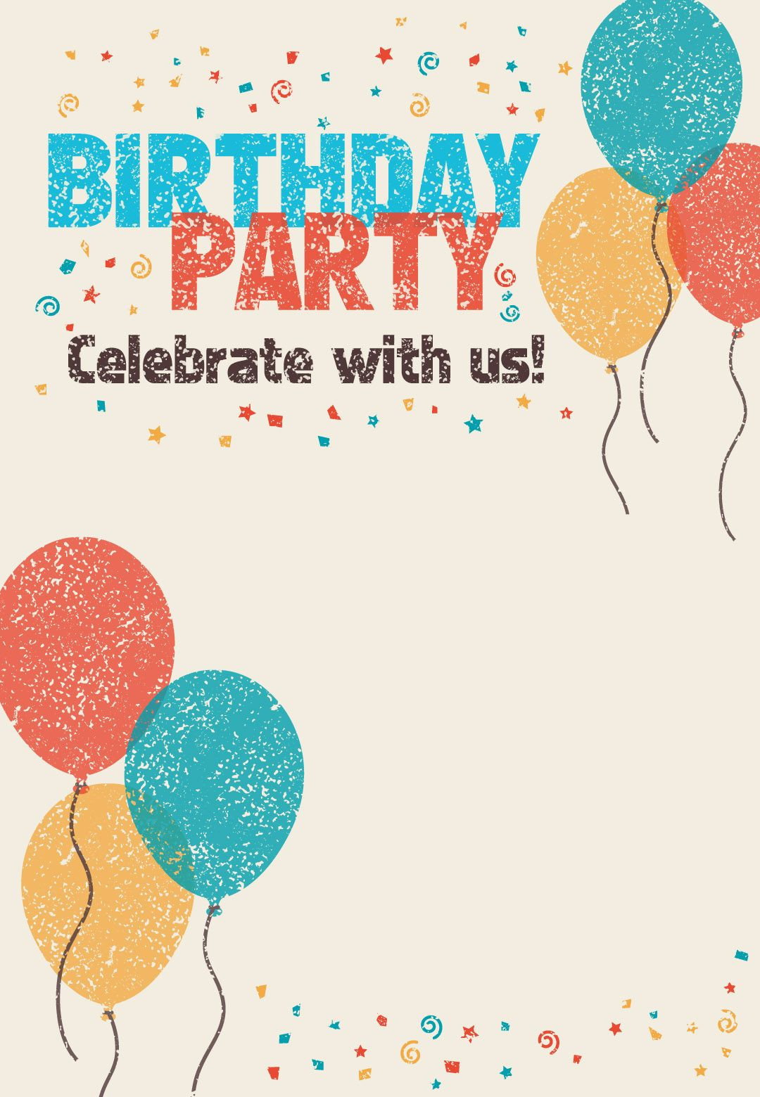 Online Birthday Invitation
 Free Printable Celebrate With Us Invitation Great site