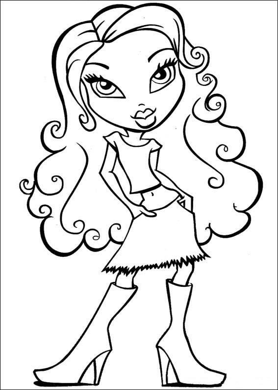 Online Printable Coloring Pages For Girls
 Bratz Coloring Pages Free Printable Coloring Pages