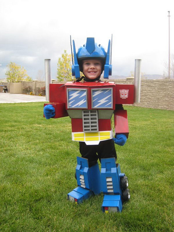Optimus Prime Costume DIY
 50 Creative Homemade Halloween Costume Ideas for Kids
