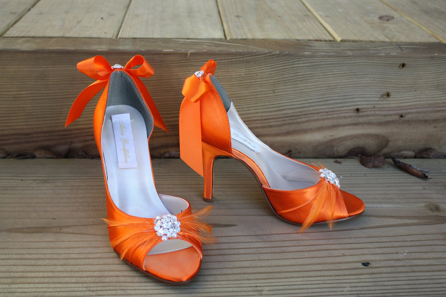 Orange Shoes Wedding
 Orange Wedding Shoes Bridal Shoes Wedding Shoe by Parisxox