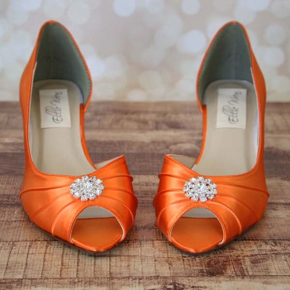Orange Shoes Wedding
 Orange Wedding Shoes Orange Wedding Bridal Shoes Orange