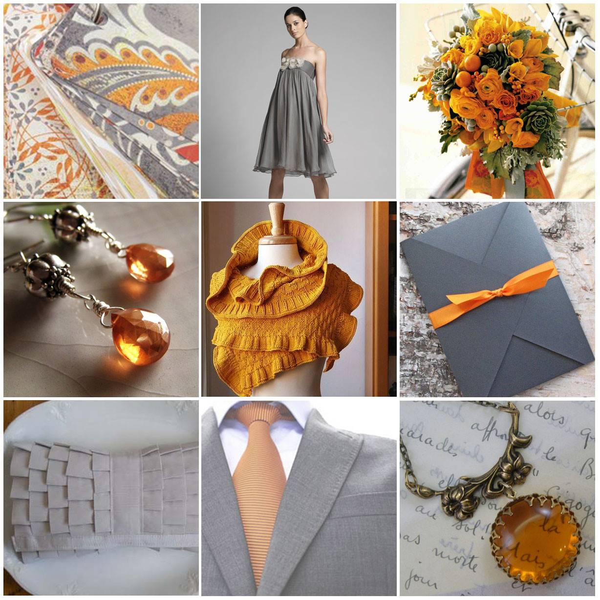 Orange Wedding Color Schemes
 CPOW Orange and Gray Project Wedding