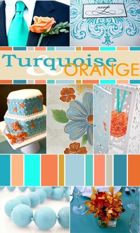 Orange Wedding Color Schemes
 139 best images about Wedding Blue & Orange on Pinterest