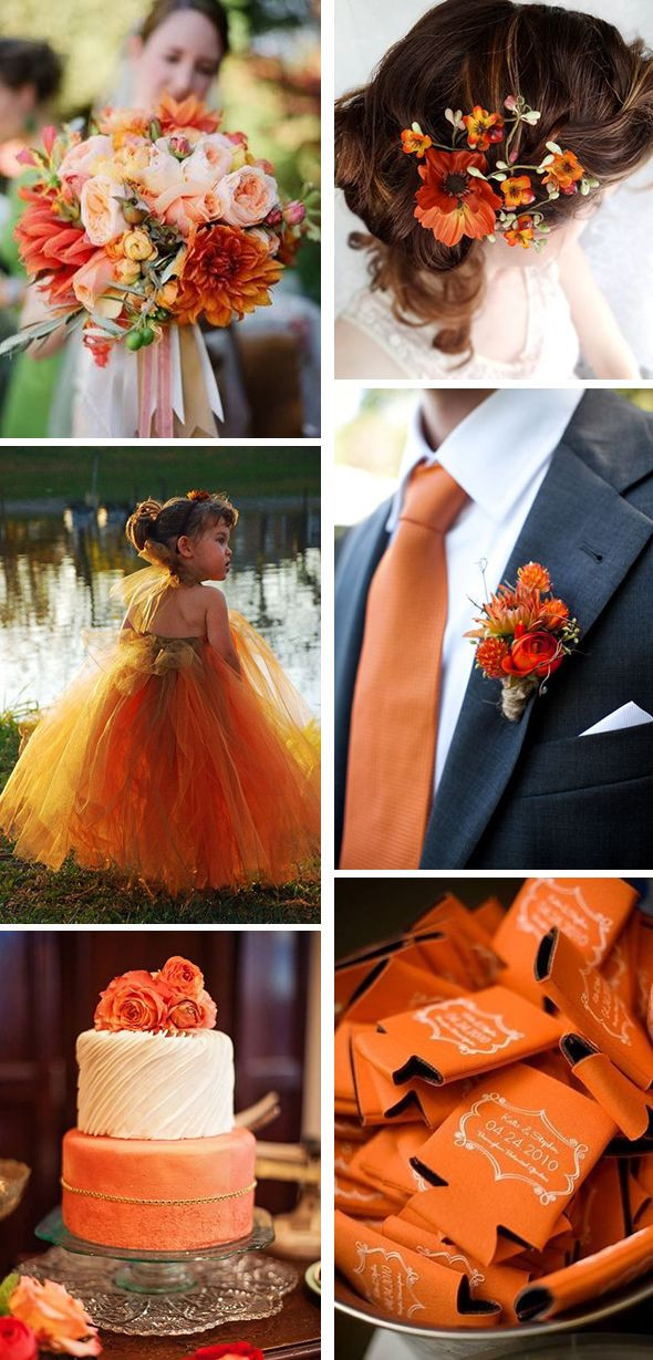 Orange Wedding Color Schemes
 burnt orange weddings wedding and mybigday love this