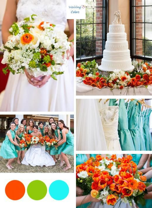 Orange Wedding Color Schemes
 Color Inspiration Orange Green & Turquoise