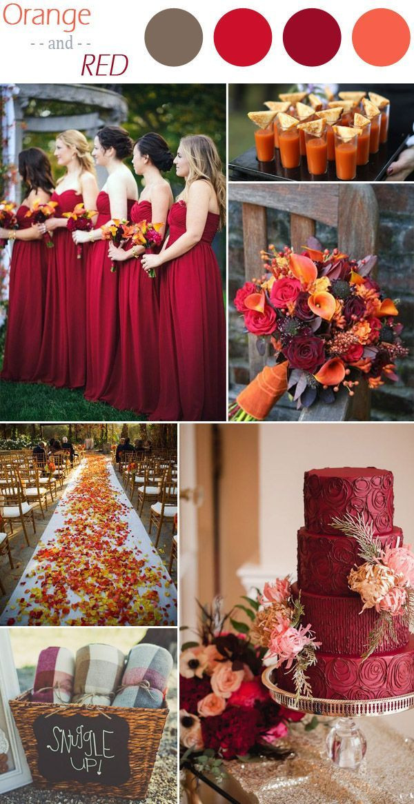 Orange Wedding Color Schemes
 6 Practical Wedding Color bos for Fall 2015