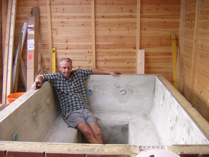 Outdoor Bathtub DIY
 Home built hot tub Natural Swimming Pools