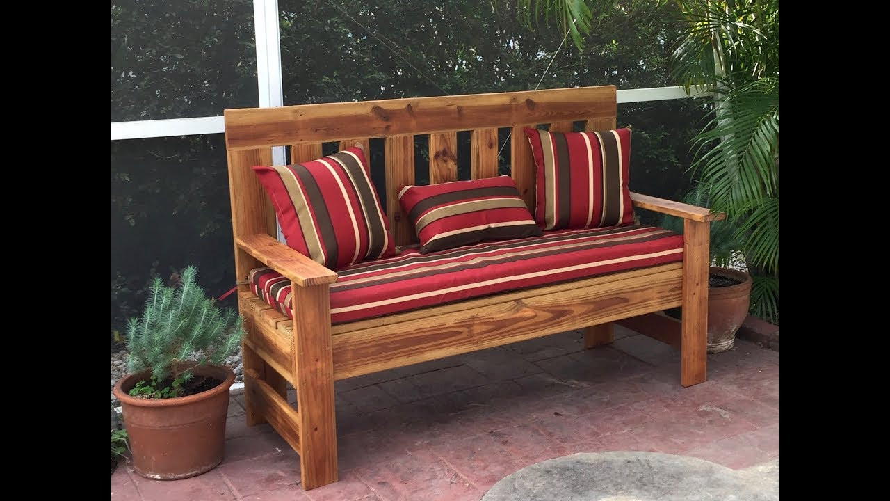 Outdoor Bench DIY
 Upcycled Wood Outdoor Bench Garden Bench DIY 60 inch