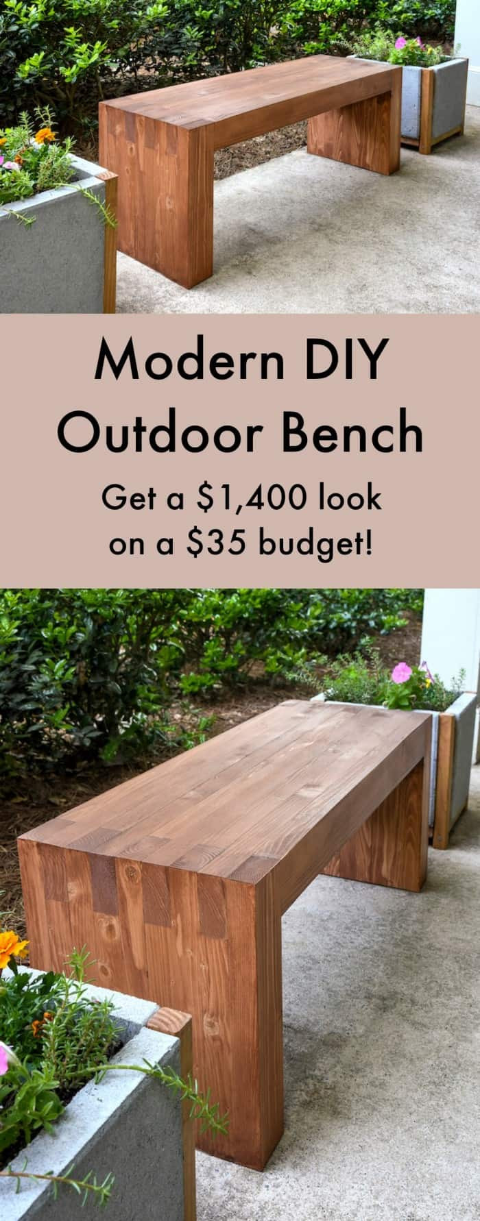 Outdoor Bench DIY
 Williams Sonoma inspired DIY outdoor bench diycandy