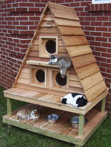 Outdoor Cat House DIY
 Wooden Pallets Idea DIY Craft Idea Find Fun Art