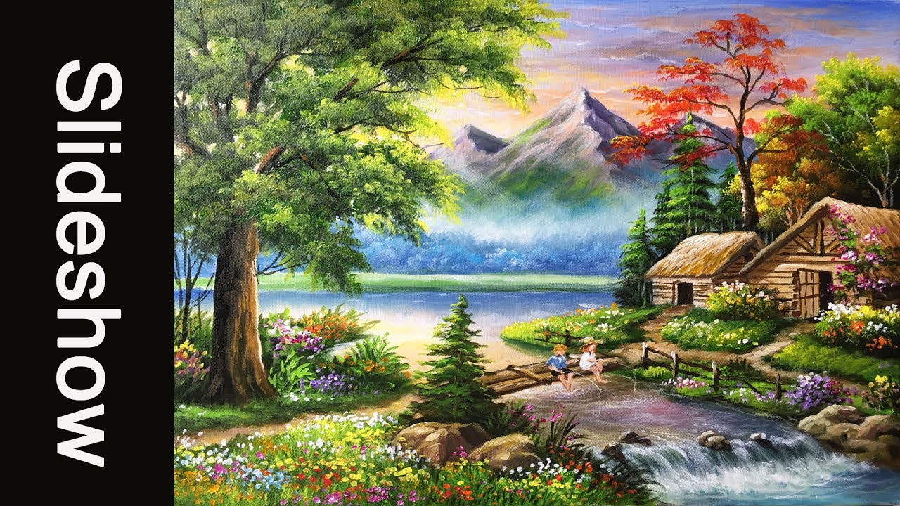 Outdoor Landscape Painting
 Beautiful Landscape Acrylic Painting Slideshow version