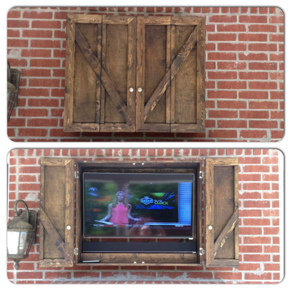 Outdoor Tv Enclosure DIY
 Our new custom outdoor TV cabinet diy projects