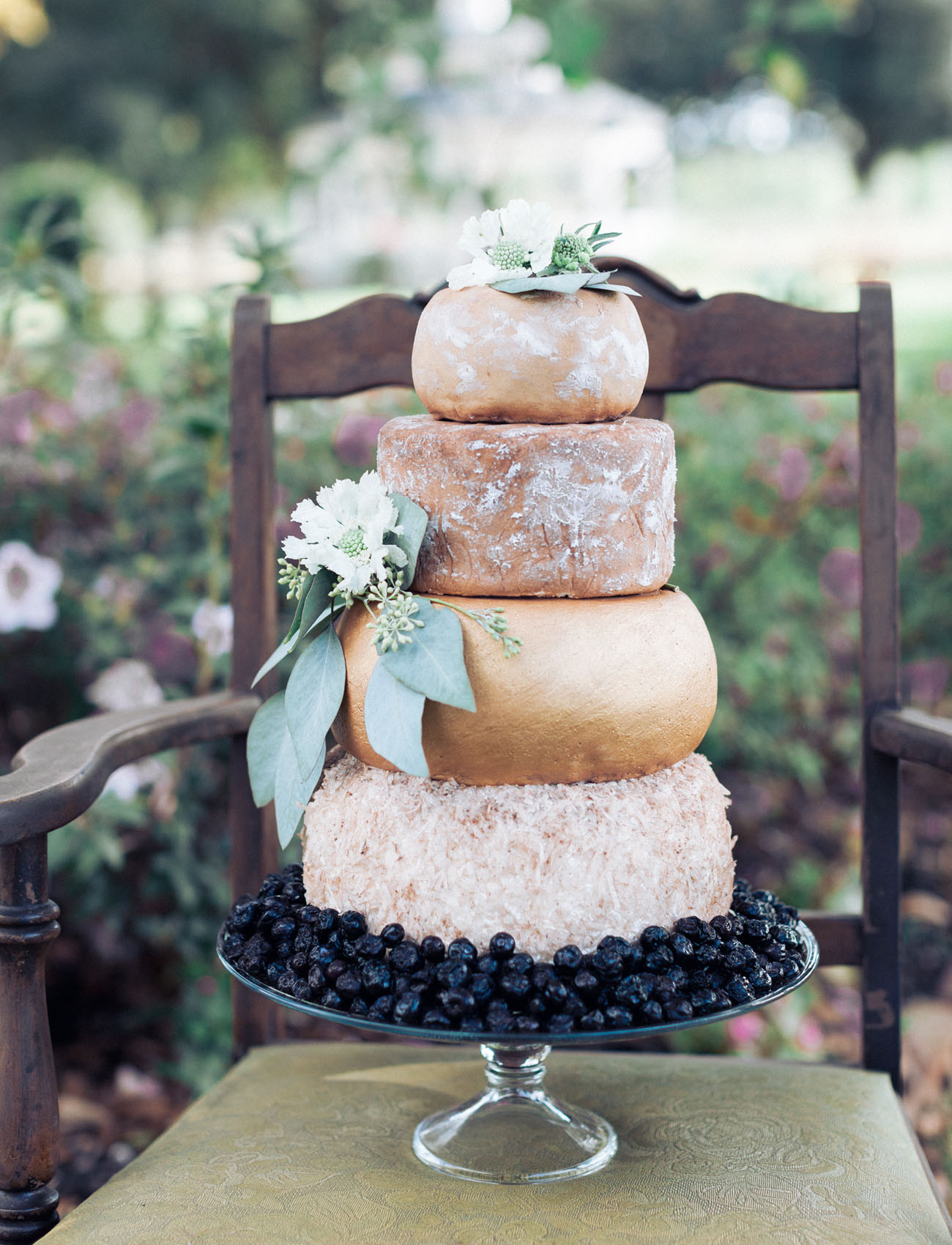 Outdoor Wedding Cakes
 French Berry Farmhouse Vow Renewal Irene James