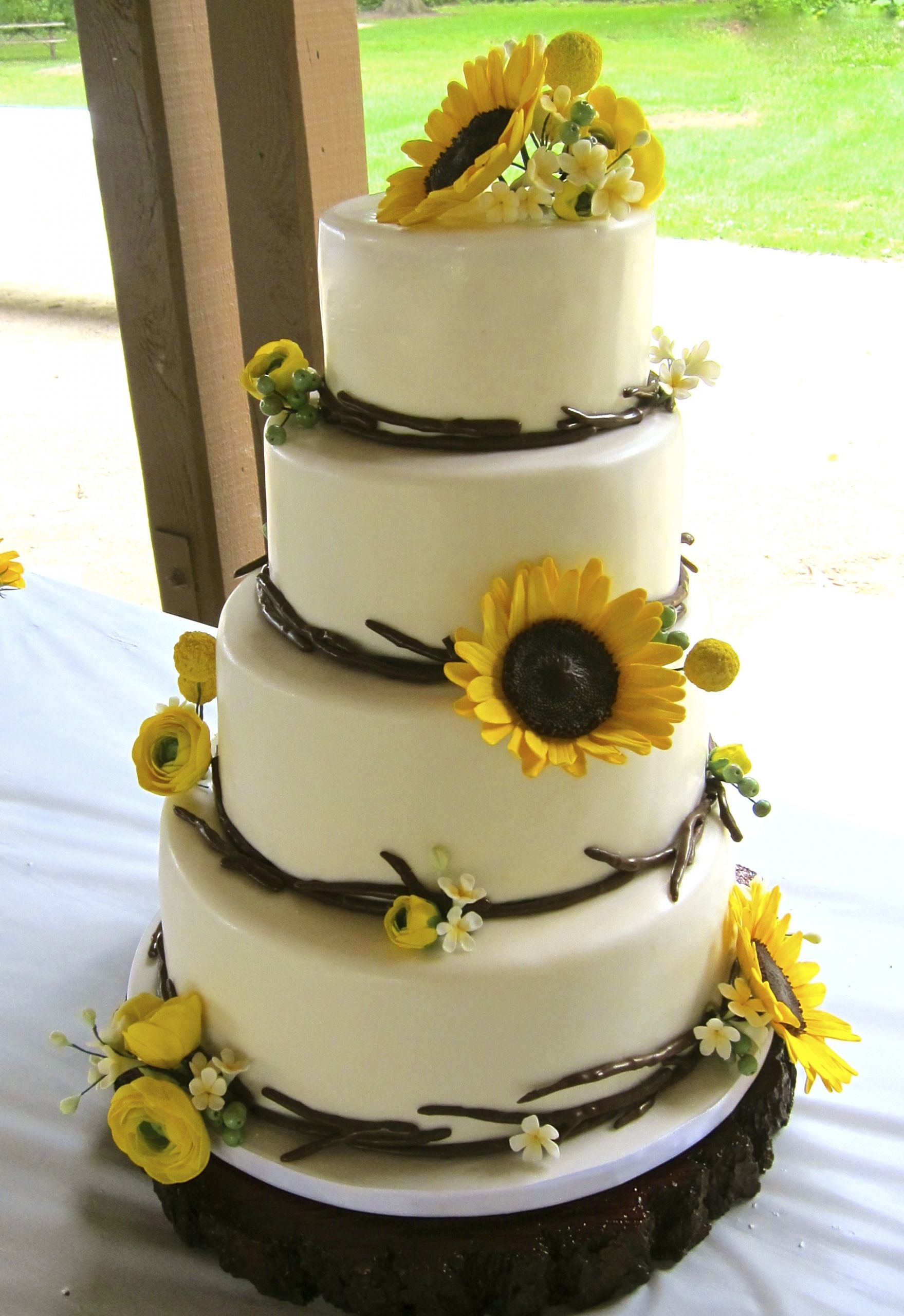 Outdoor Wedding Cakes
 Modern Rustic Wedding Cake For An Outdoor Wedding 4 fset