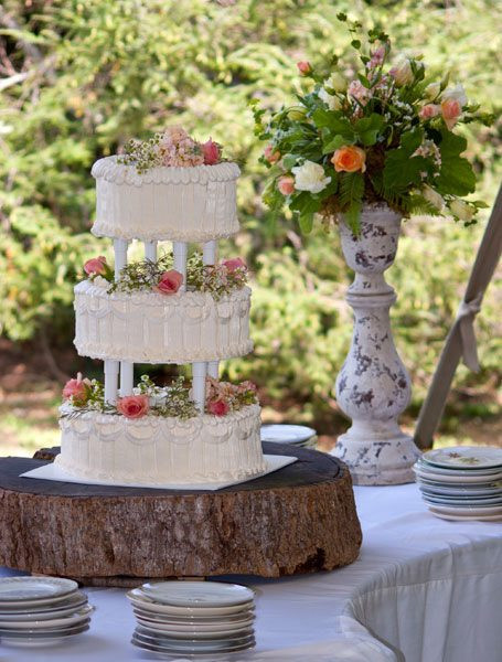 Outdoor Wedding Cakes
 Vintage outdoor wedding cake Asheville NC • Just Simply