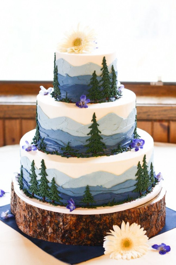 Outdoor Wedding Cakes
 6 Mountain Sunset Say "Yes" to These Outdoor Themed