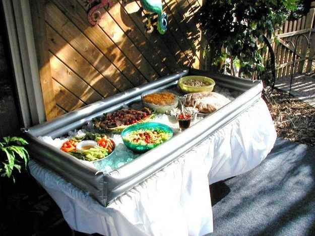 Outside Graduation Party Food Ideas
 Try an inflatable tabletop cooler to keep all your food