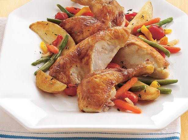 Oven Roasted Chicken Pieces And Vegetables
 Oven Roasted Chicken and Ve ables recipe from Betty Crocker