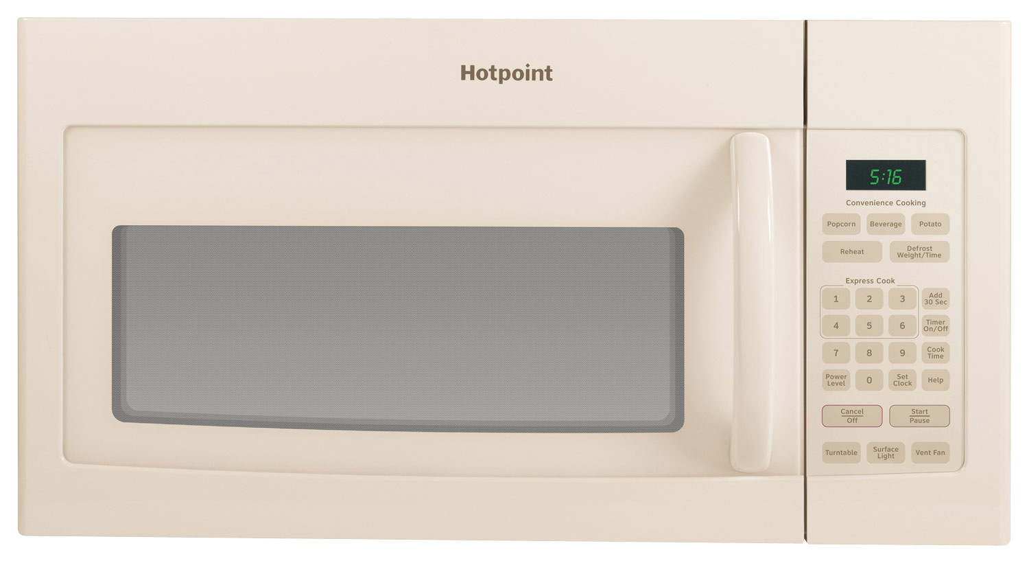 Over The Range Microwave Bisque
 Hotpoint 1 6 Cu Ft Over the Range Microwave Bisque