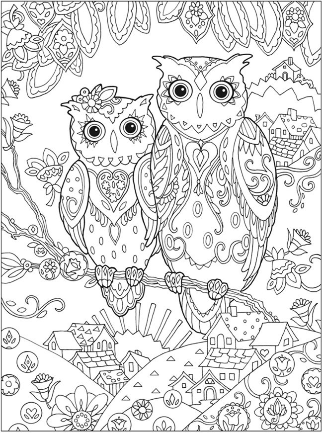 Owl Adult Coloring Pages
 Printable Coloring Pages for Adults 15 Free Designs